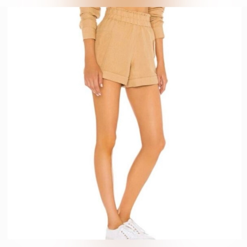 NWOT Show Me Your Mumu Disilvio Shorts in Tan Linen size L - Picture 2 of 14